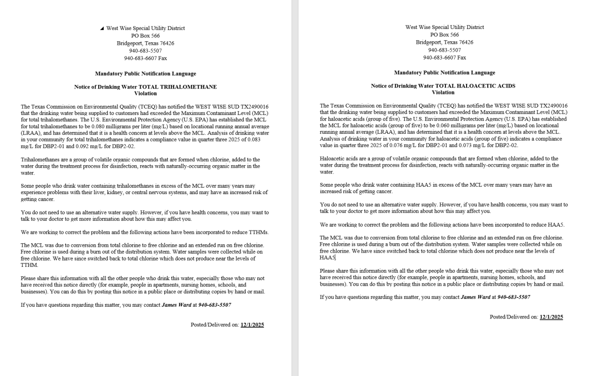 TTHM & HAA5 2025 - 3rd QT